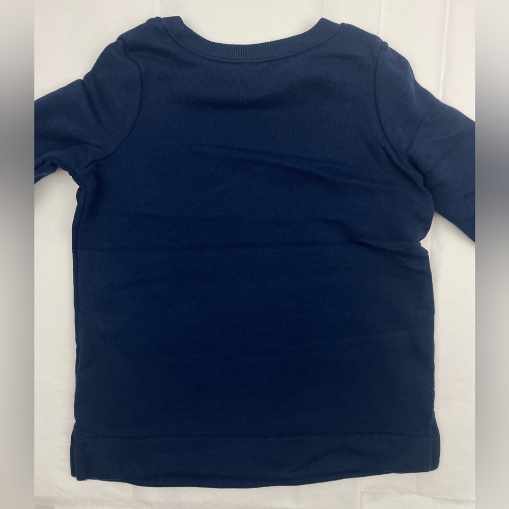 Carter’s Girl Sweatshirt Size 4 Navy Blue Floral - Picture 3 of 8
